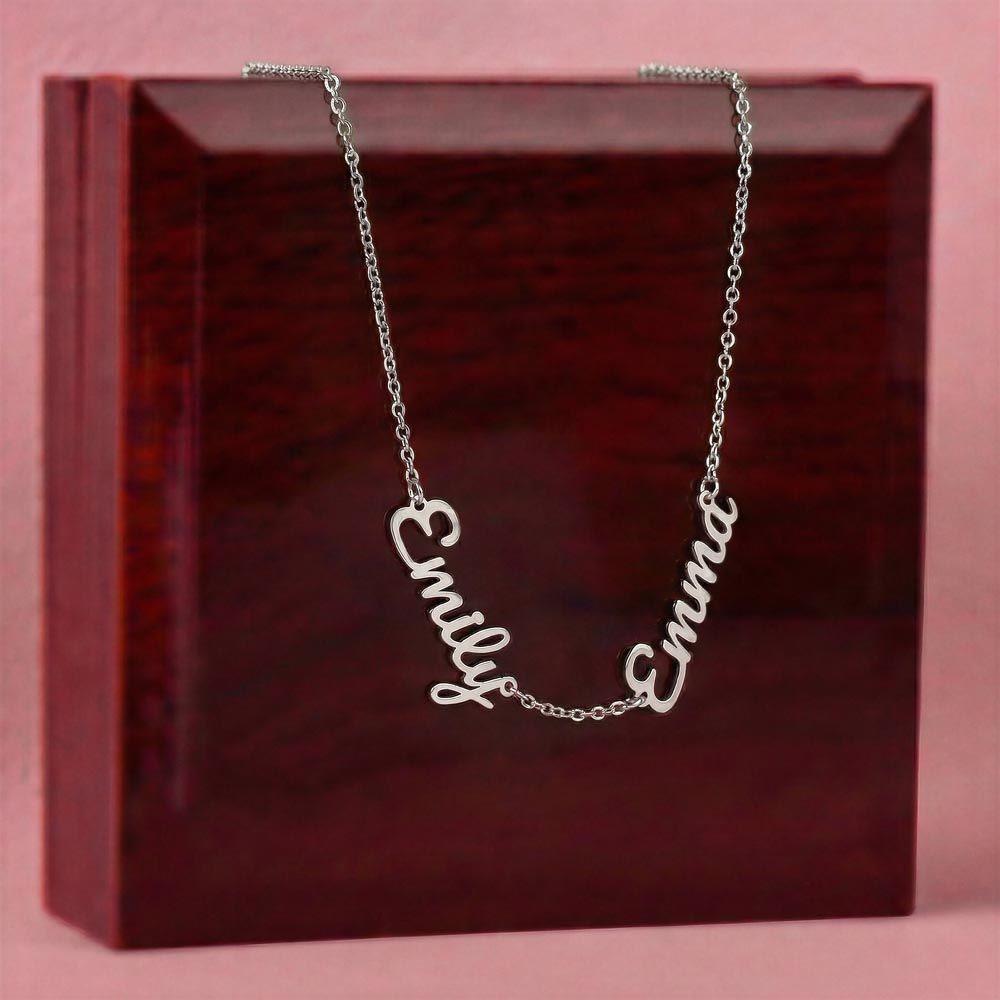 Coffret Maman Personnalisé — Collier & Bracelet Gravés